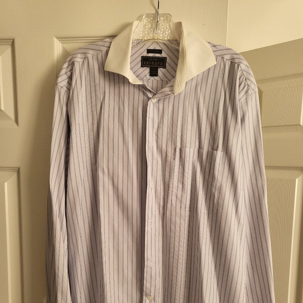 Offwhite W/ Blue stripe Button Up Shirt, 16/35